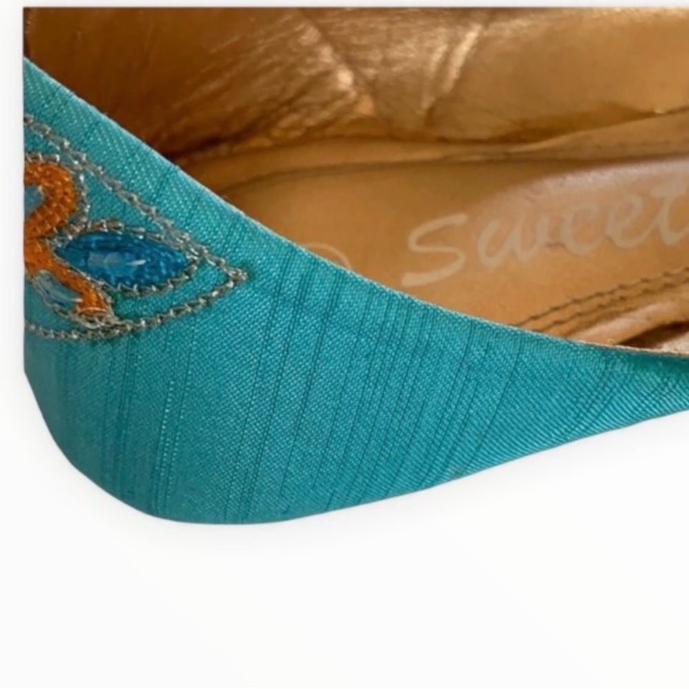 Women's Sweet Jutti Embroidered Flats Sz 7 - Picture 5 of 6